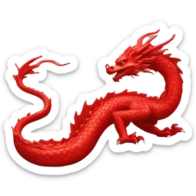 dragon red china sticker