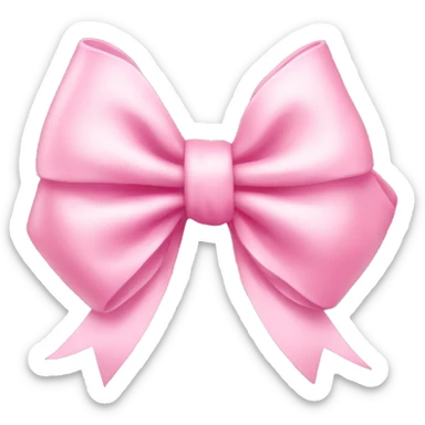 Baby pink bow sticker
