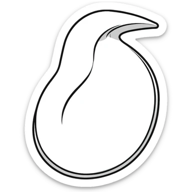 curvy stylish white X sticker