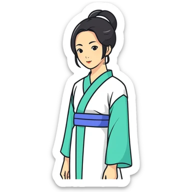 Asian lady  sticker