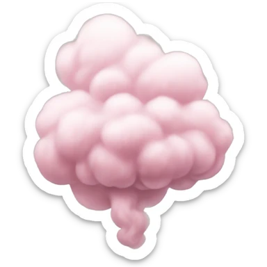 Pastel pink puff of smoke sticker