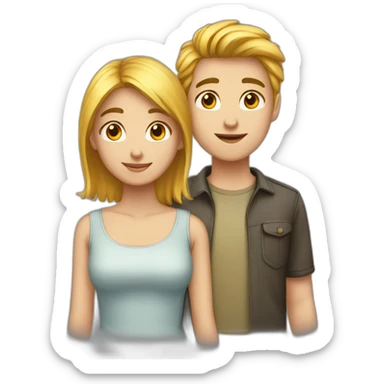 Couple jeune 17 ans sticker