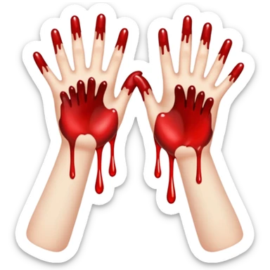 Slitting wrists sticker