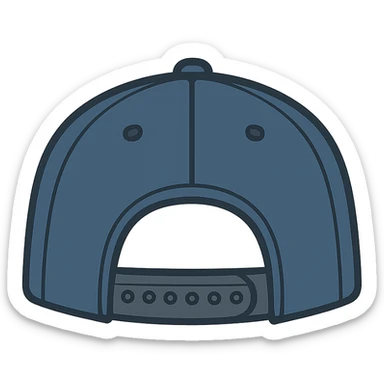 flat toon style cap with the back visible sticker