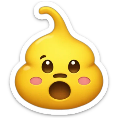 A yellow poo sticker