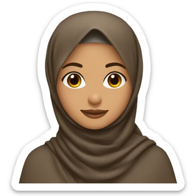 one brown hijabi taking picture sticker