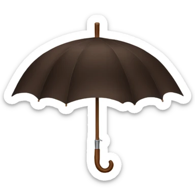 Dark brown umbrella sticker