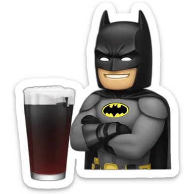 Batman drinking alcohol sticker