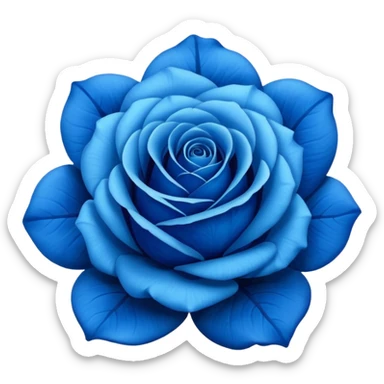 Blue rose emoji sticker