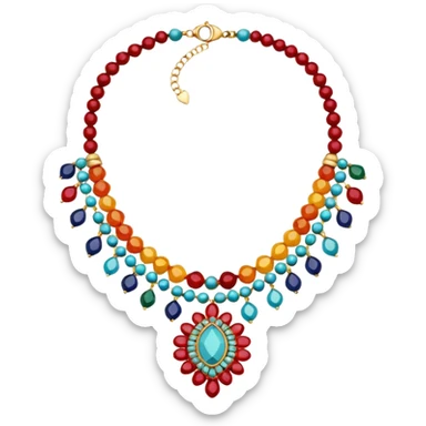 multicolored necklace sticker
