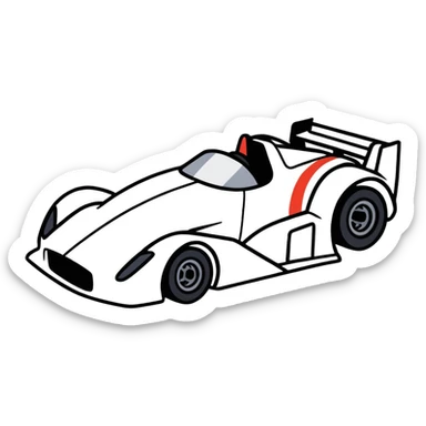 Race car zooming sticker