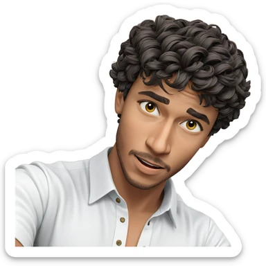 confident young man in shirt sticker