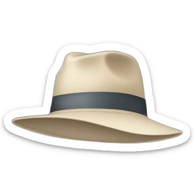 Hat with long brim sticker