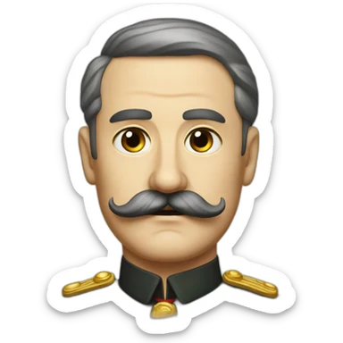 german dictator wwii mustache sticker