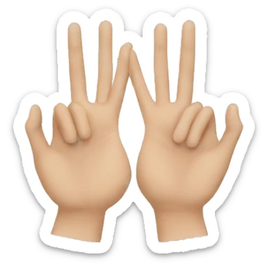 Two hands forming a circle sticker