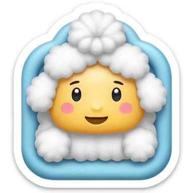 fluffy pull-up sticker