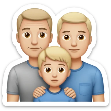 dad, mom and 2 sons sticker