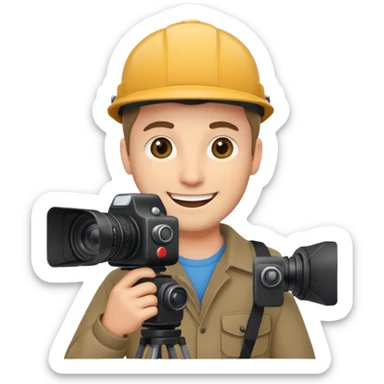 newsroom, cameraman sticker