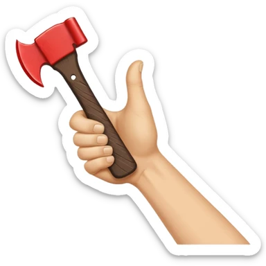Generate axe em jacks hand sign which is kind of like an “L” made with your thumb, pointer, and middle finger — sticker