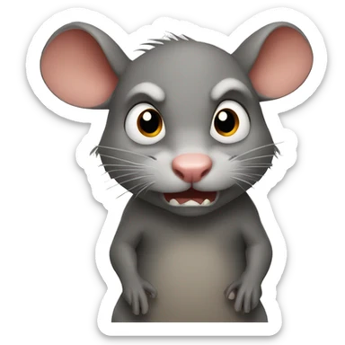 angry rat sticker