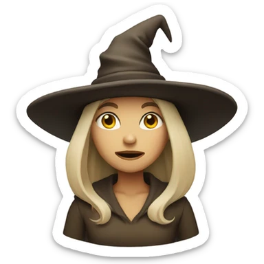 Beige witch sticker