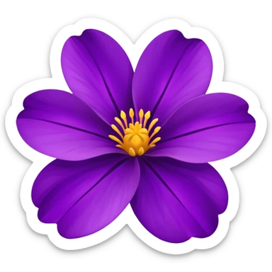 purple flower sticker