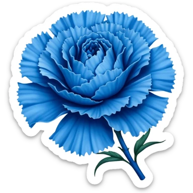 a tattoo design featuring a life like blue carnation flower sticker