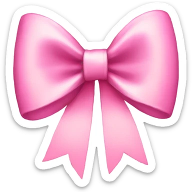 Pink bow sticker