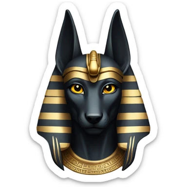 Anubis egyptian god sticker