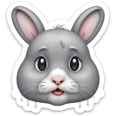 sad rabbit crying  sticker
