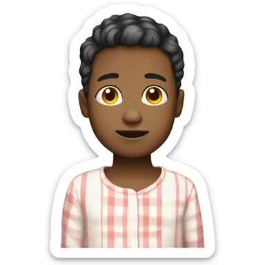 short hair boy light skin -in-pajamas sticker