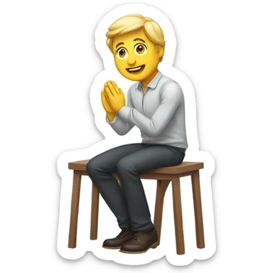 Man proposing  sticker