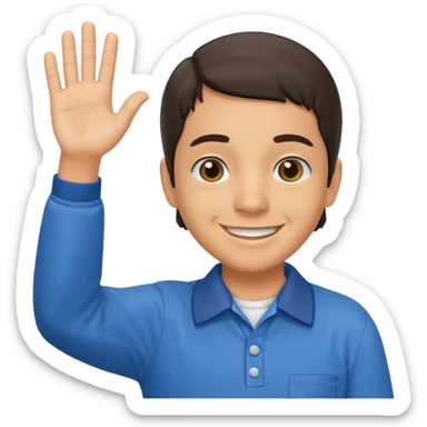 kiko del chavo del 8 saludando con camisa completa sticker