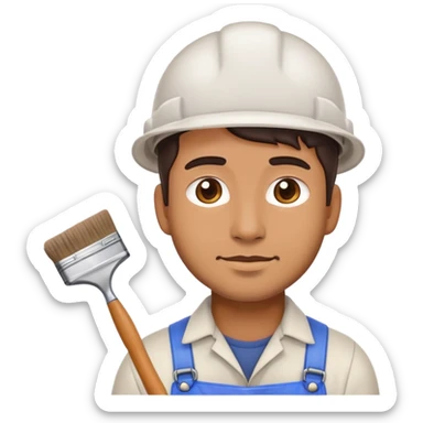 Male Painter worker emoji iOS 17.4 sticker