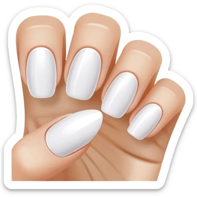 french tip nails with white nail polish  sticker