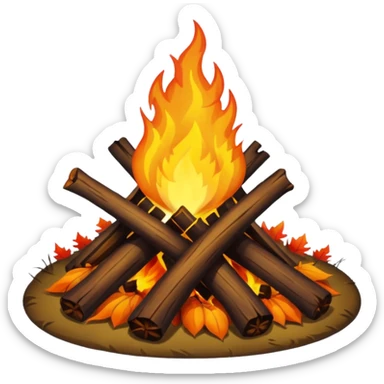 Gothic bonfire autumn style sticker