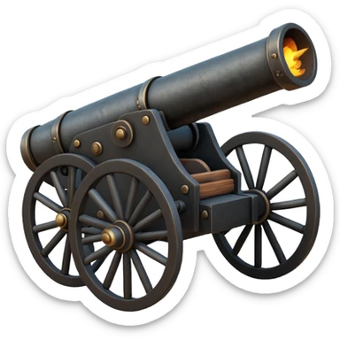 Cannon emoji that blows sticker