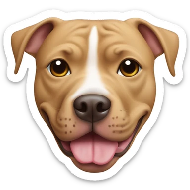 Tan American pit bull terrier sticker