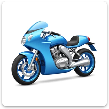 Una moto deportiva color azul  sticker