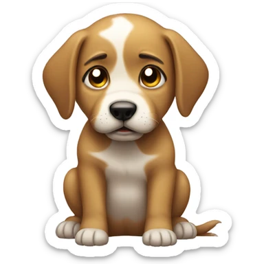 Crying puppy sticker