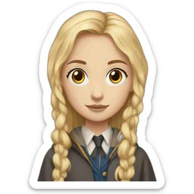 Harry Potter en fille blonde au yeux bleus sticker