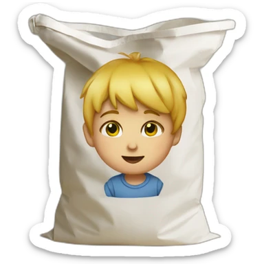 Enfant dans un sac poubelle sticker