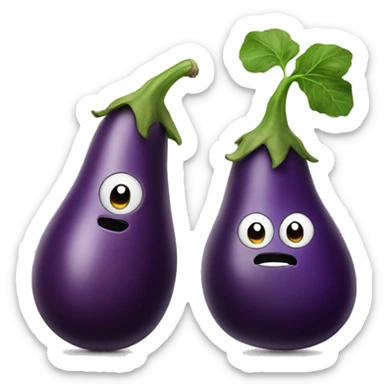 Eggplant versus potato sticker