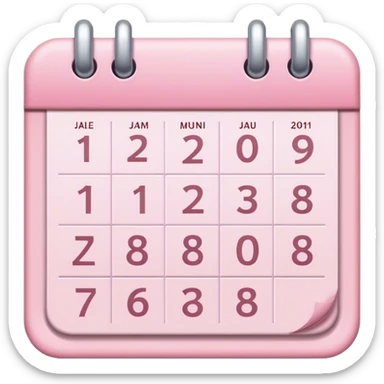 Light pink calendar sticker