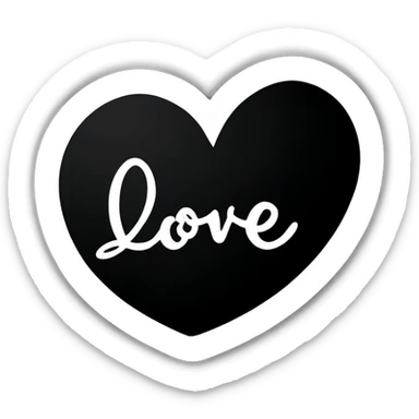 Black love sticker