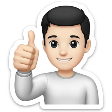 Thumbs up wearing a cast on their hand that is black sticker