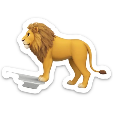 Lion ramped sticker