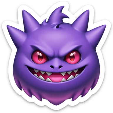 Pokemon legendary purple and pink mega gengar sticker