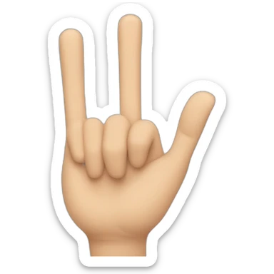 two Fingers showing small amount sticker