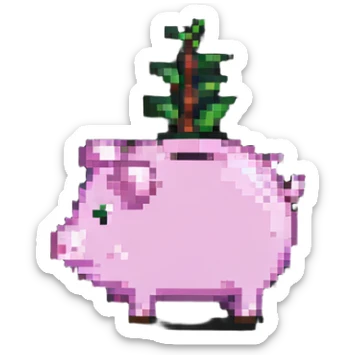 piggy bank representing savings sticker